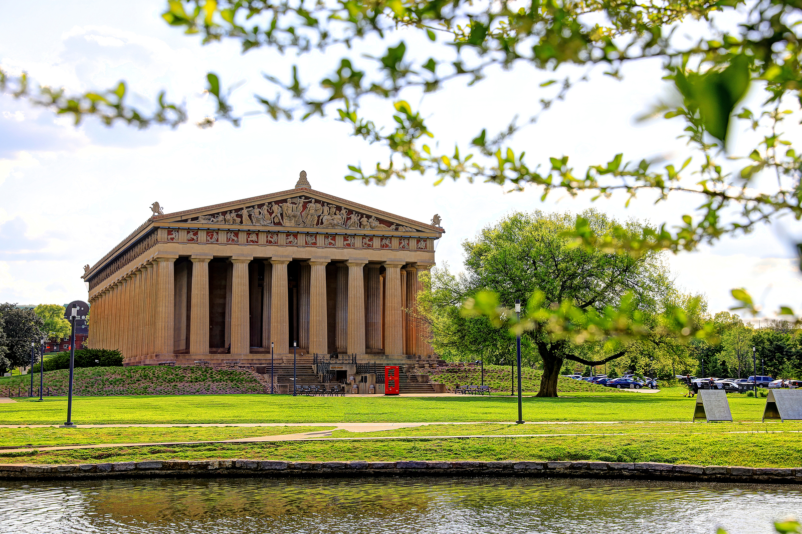Nashville, Tennessee - April 27, 2018 - The Parthenon in Nashville, Tennessee is a full scale replica of the original Parthenon in Greece. The Parthenon is located in Centennial Park.